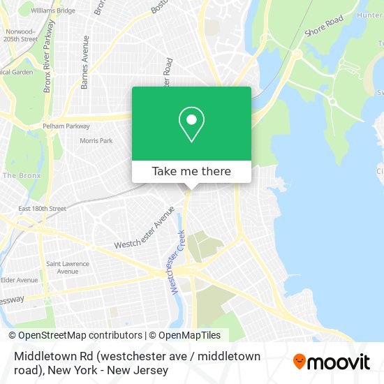 Mapa de Middletown Rd (westchester ave / middletown road)