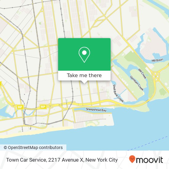 Town Car Service, 2217 Avenue X map