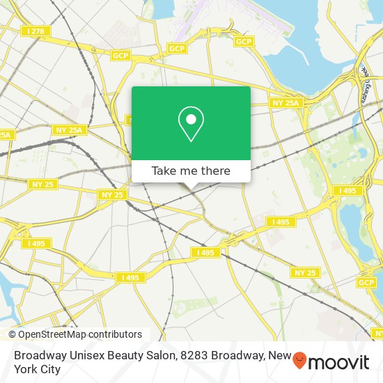 Broadway Unisex Beauty Salon, 8283 Broadway map