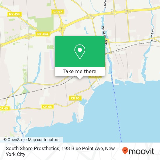 Mapa de South Shore Prosthetics, 193 Blue Point Ave