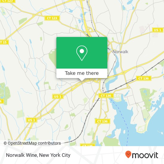 Norwalk Wine map