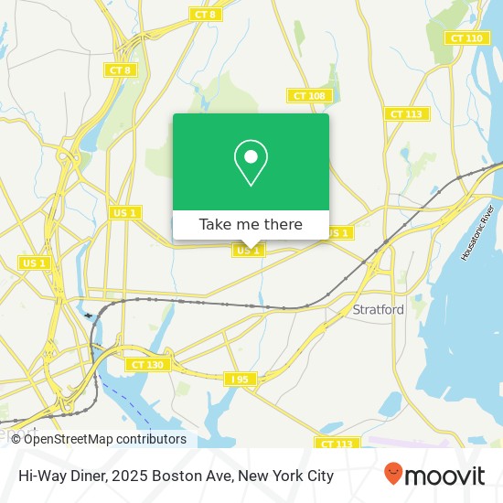 Hi-Way Diner, 2025 Boston Ave map