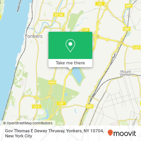 Gov Thomas E Dewey Thruway, Yonkers, NY 10704 map