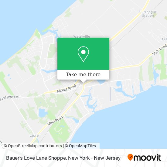 Bauer's Love Lane Shoppe map