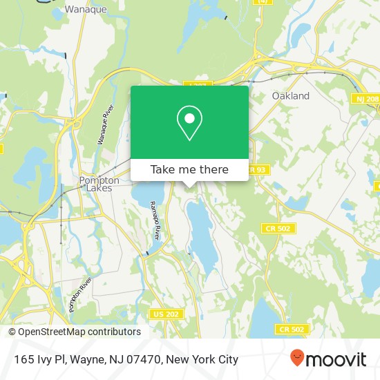 165 Ivy Pl, Wayne, NJ 07470 map