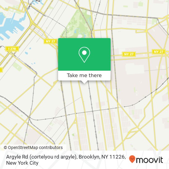 Argyle Rd (cortelyou rd argyle), Brooklyn, NY 11226 map