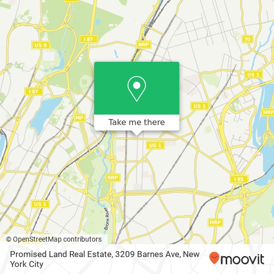 Mapa de Promised Land Real Estate, 3209 Barnes Ave