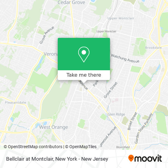 Bellclair at Montclair map