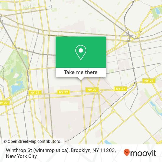 Mapa de Winthrop St (winthrop utica), Brooklyn, NY 11203