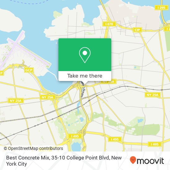 Mapa de Best Concrete Mix, 35-10 College Point Blvd