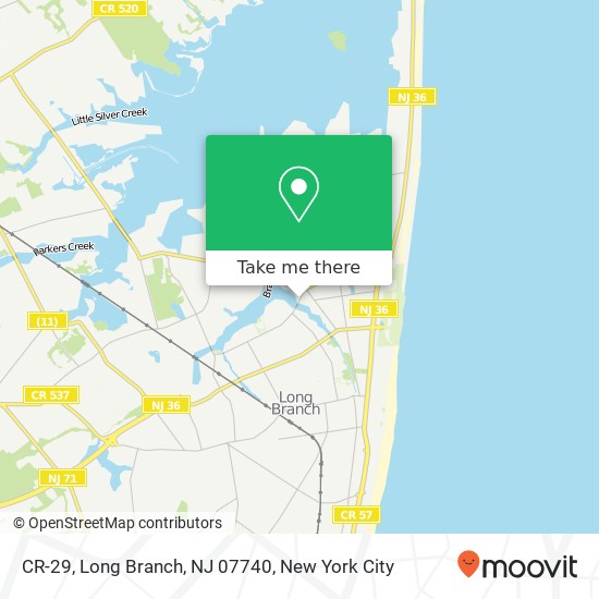 Mapa de CR-29, Long Branch, NJ 07740