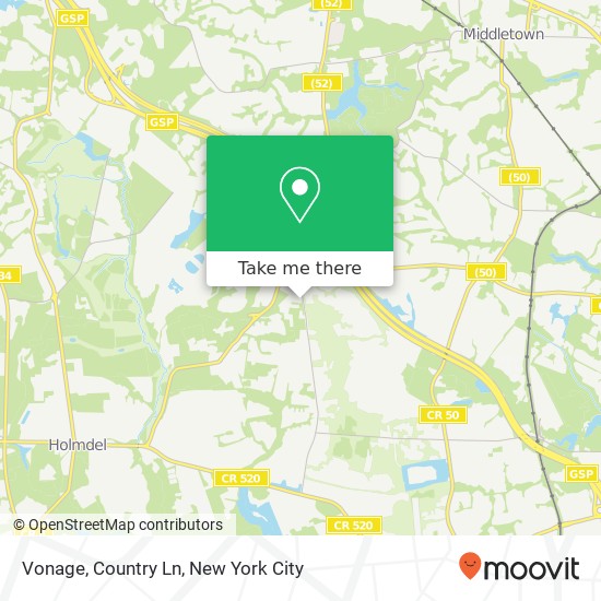 Mapa de Vonage, Country Ln