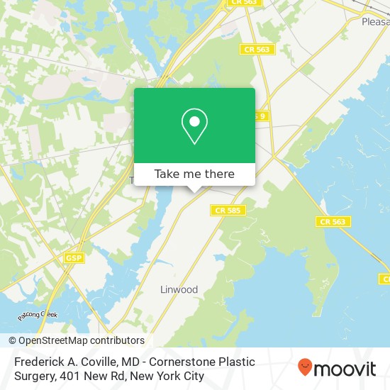 Frederick A. Coville, MD - Cornerstone Plastic Surgery, 401 New Rd map