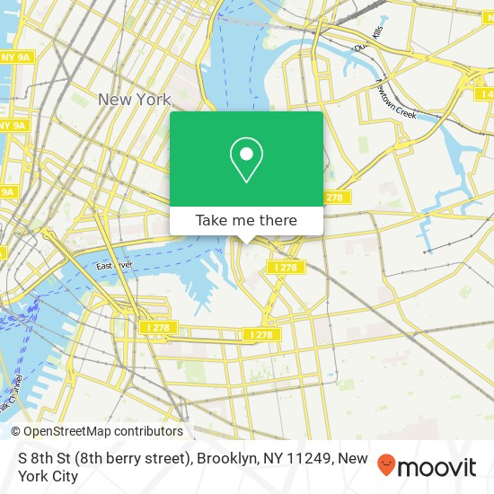 Mapa de S 8th St (8th berry street), Brooklyn, NY 11249