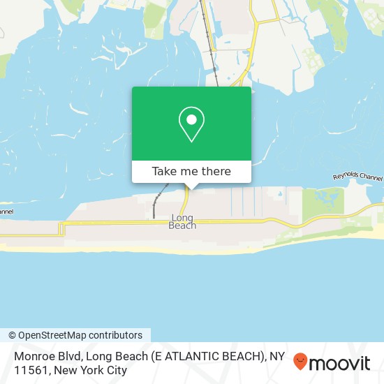 Mapa de Monroe Blvd, Long Beach (E ATLANTIC BEACH), NY 11561