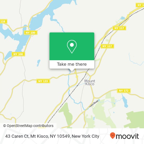 Mapa de 43 Caren Ct, Mt Kisco, NY 10549
