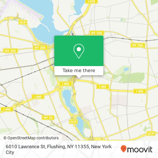 Mapa de 6010 Lawrence St, Flushing, NY 11355