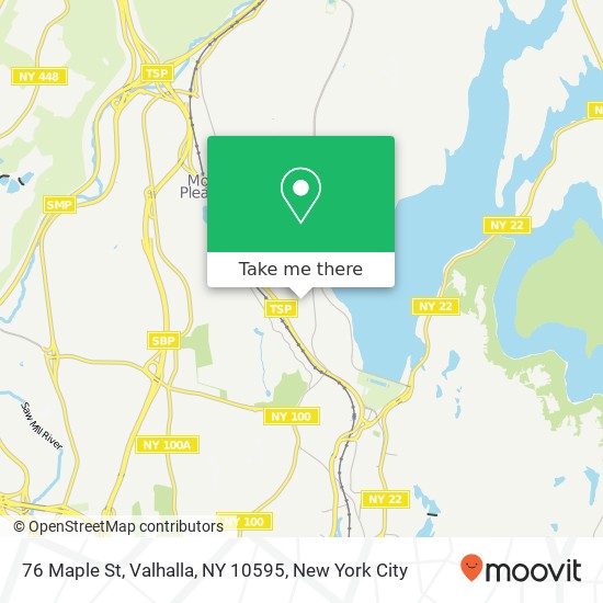 Mapa de 76 Maple St, Valhalla, NY 10595