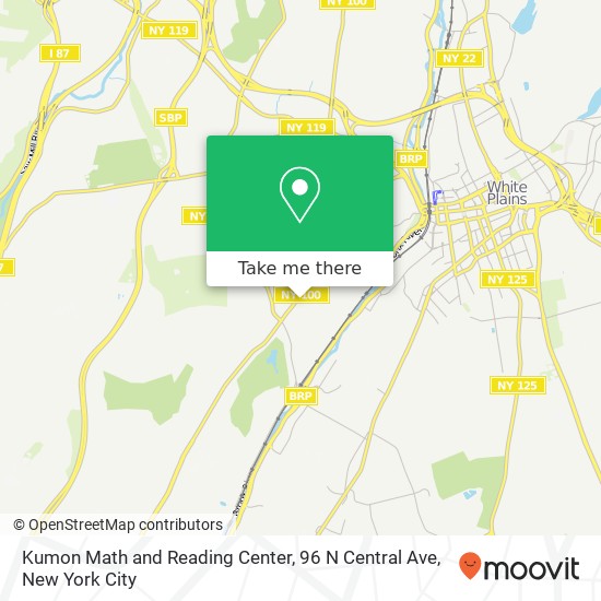 Mapa de Kumon Math and Reading Center, 96 N Central Ave