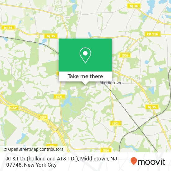 Mapa de AT&T Dr (holland and AT&T Dr), Middletown, NJ 07748