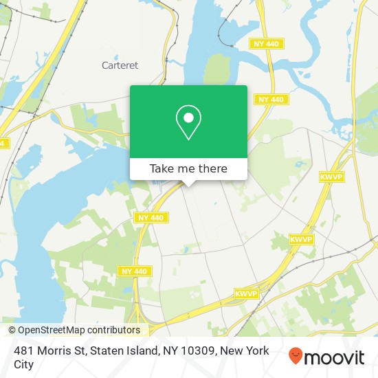 Mapa de 481 Morris St, Staten Island, NY 10309