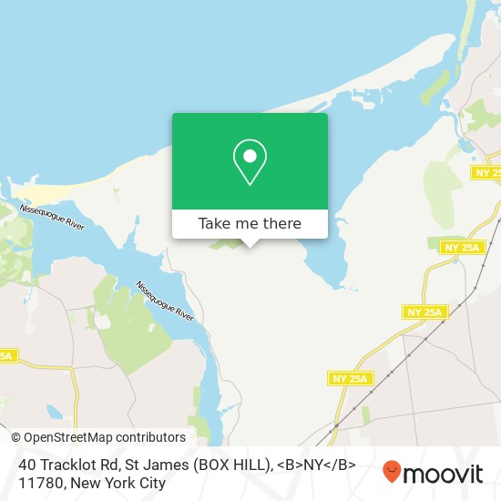 Mapa de 40 Tracklot Rd, St James (BOX HILL), <B>NY< / B> 11780
