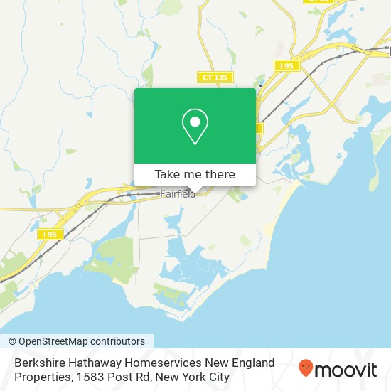 Mapa de Berkshire Hathaway Homeservices New England Properties, 1583 Post Rd