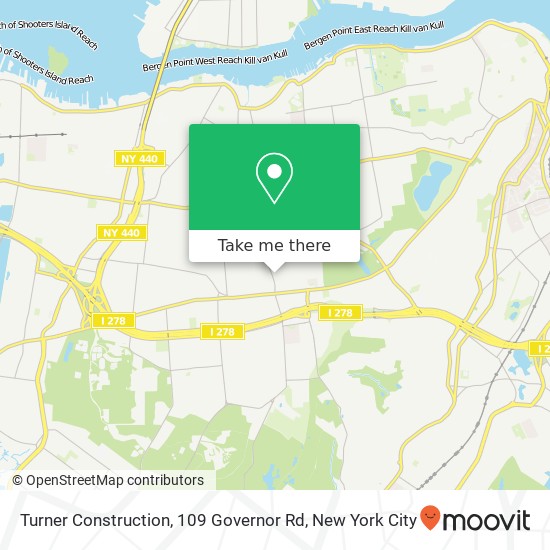 Turner Construction, 109 Governor Rd map