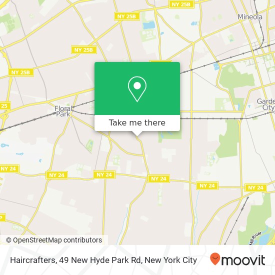 Mapa de Haircrafters, 49 New Hyde Park Rd