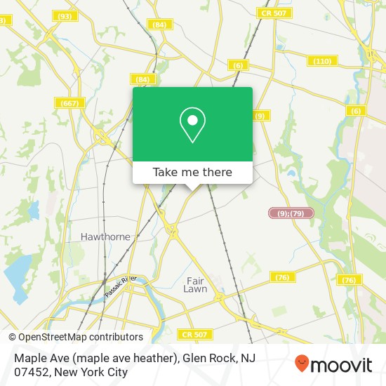Maple Ave (maple ave heather), Glen Rock, NJ 07452 map