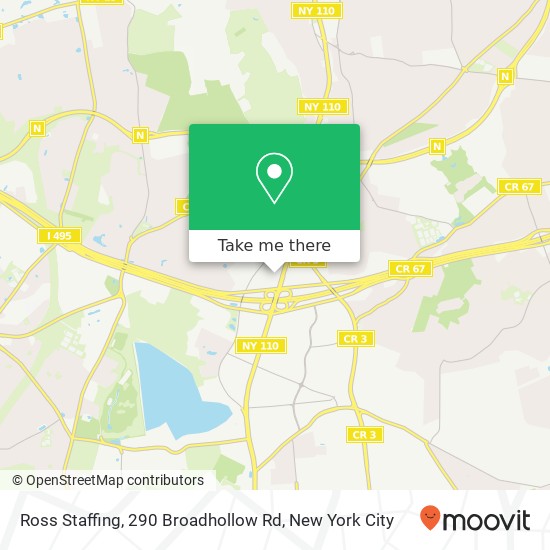 Mapa de Ross Staffing, 290 Broadhollow Rd