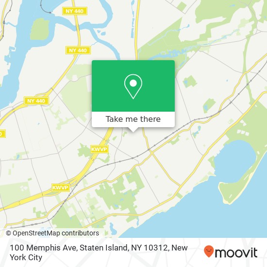 Mapa de 100 Memphis Ave, Staten Island, NY 10312