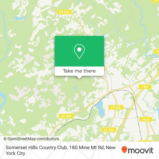 Mapa de Somerset Hills Country Club, 180 Mine Mt Rd