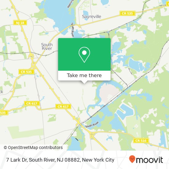 Mapa de 7 Lark Dr, South River, NJ 08882