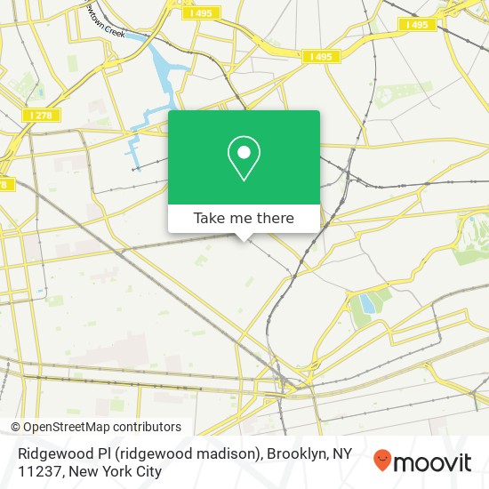 Ridgewood Pl (ridgewood madison), Brooklyn, NY 11237 map