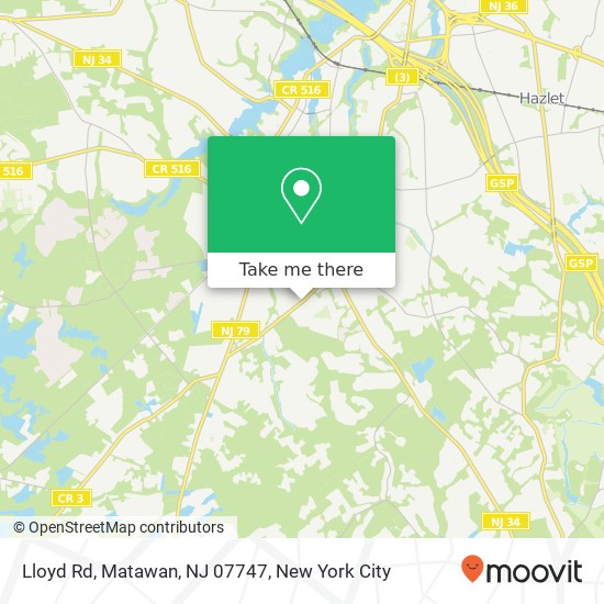 Mapa de Lloyd Rd, Matawan, NJ 07747