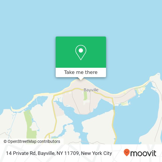 Mapa de 14 Private Rd, Bayville, NY 11709