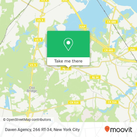 Daven Agency, 266 RT-34 map