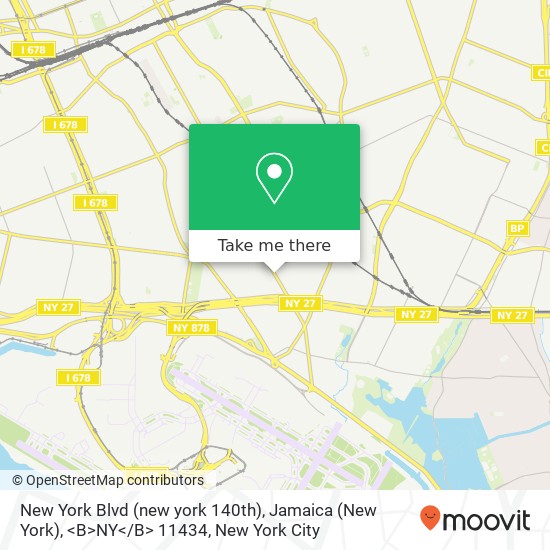 New York Blvd (new york 140th), Jamaica (New York), <B>NY< / B> 11434 map