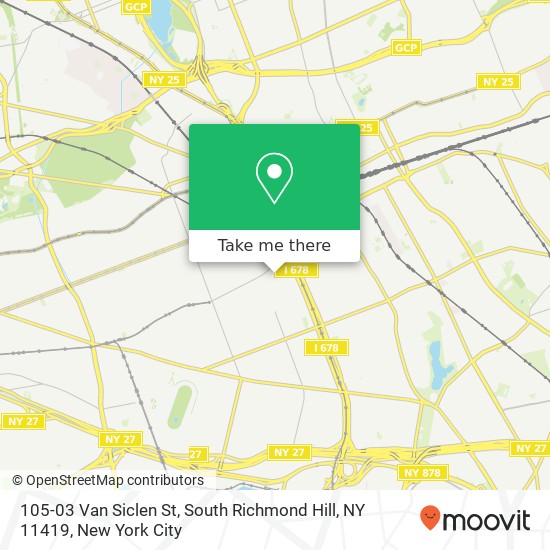 Mapa de 105-03 Van Siclen St, South Richmond Hill, NY 11419