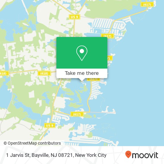 Mapa de 1 Jarvis St, Bayville, NJ 08721