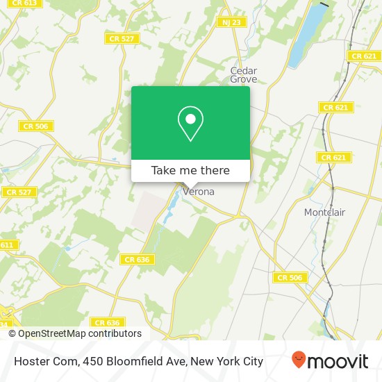 Mapa de Hoster Com, 450 Bloomfield Ave