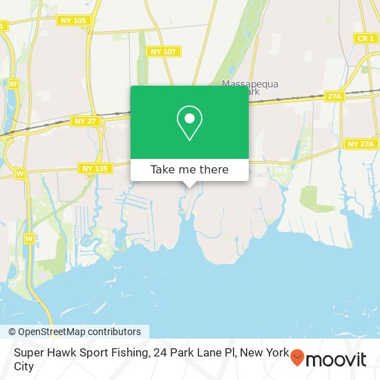 Mapa de Super Hawk Sport Fishing, 24 Park Lane Pl