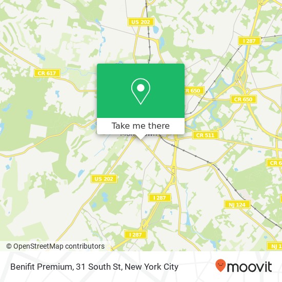 Mapa de Benifit Premium, 31 South St