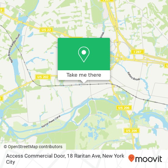 Mapa de Access Commercial Door, 18 Raritan Ave