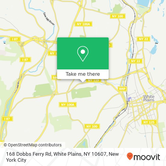 Mapa de 168 Dobbs Ferry Rd, White Plains, NY 10607