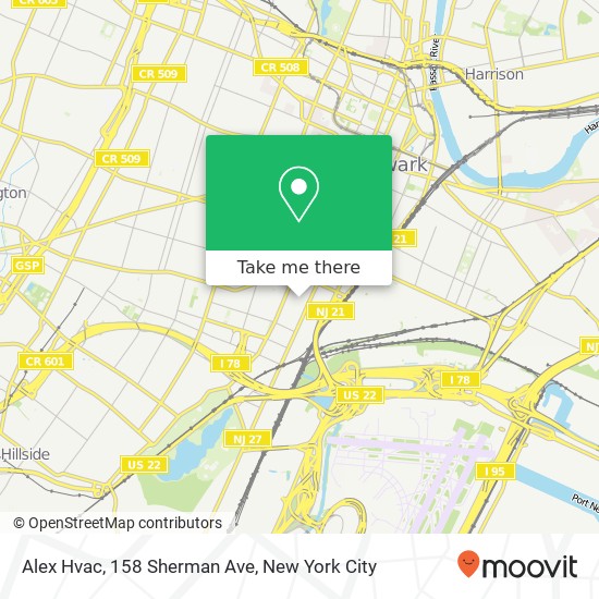 Mapa de Alex Hvac, 158 Sherman Ave
