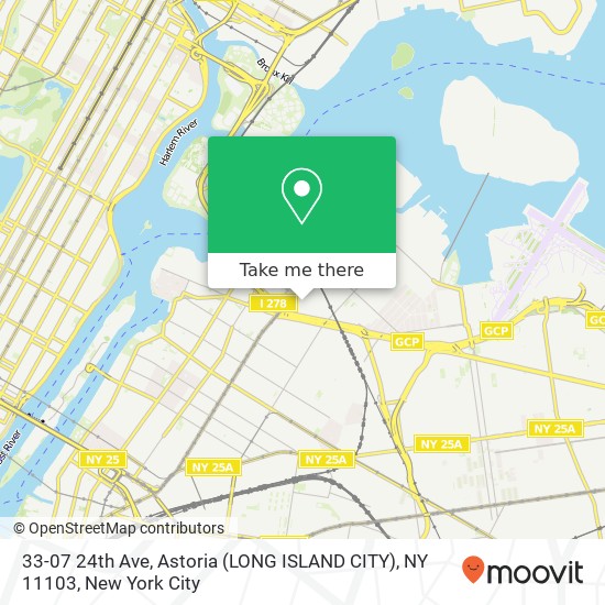 Mapa de 33-07 24th Ave, Astoria (LONG ISLAND CITY), NY 11103