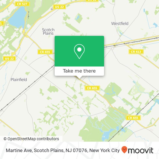 Martine Ave, Scotch Plains, NJ 07076 map