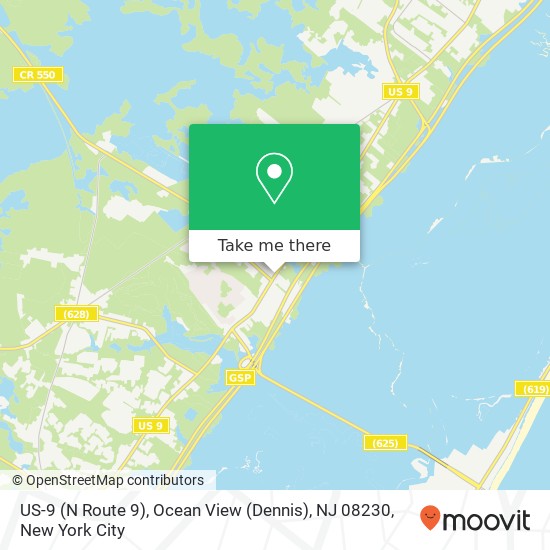 Mapa de US-9 (N Route 9), Ocean View (Dennis), NJ 08230